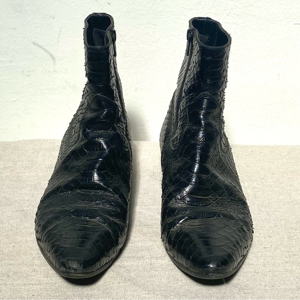 Saint Laurent Paris devon black python snake poin… - image 2